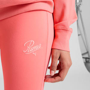 Legging à jambe évasée ESS Script Femme, Peach Frost, extralarge