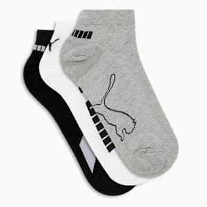 Lifestyle Sneaker Socks Pack of 3, PUMA White-Cool Light Gray-PUMA Black, extralarge-IND