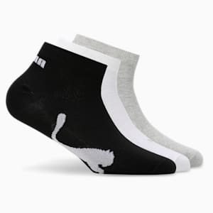Lifestyle Sneaker Socks Pack of 3, PUMA White-Glacial Gray-PUMA Black, extralarge-IND