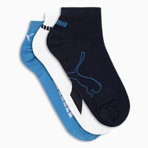Lifestyle Sneaker Socks Pack of 3, PUMA White-PUMA Team Royal-PUMA Black, extralarge-IND
