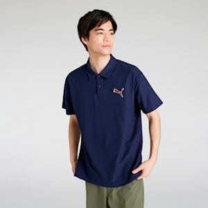 メンズ ESS MX キャット EMB ピケ 半袖 ポロシャツ, PUMA Navy, extralarge-JPN