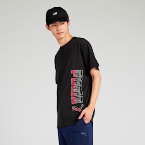 メンズ ESS ロゴ ラブ MX グラフィック 半袖 Tシャツ, PUMA Black, extralarge-JPN