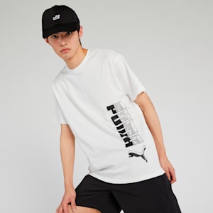 メンズ ESS ロゴ ラブ MX グラフィック 半袖 Tシャツ, PUMA White, extralarge-JPN