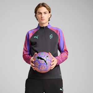 Sudadera de fútbol con cierre Neymar Jr Creativity para hombre, Dark Coal-Soft Violet, extralarge