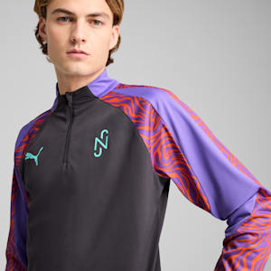 PUMA x NEYMAR Creativity Men's Quarter-Zip Soccer Top, Dark Coal-Soft Violet, extralarge