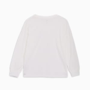 ウィメンズ ESS MX キャット ロゴ リラックス 長袖 Tシャツ, PUMA White, extralarge-JPN