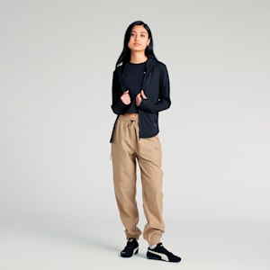ウィメンズ サマー リブ フルジップ フーディ, PUMA Black, extralarge-JPN