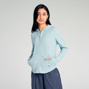 ウィメンズ サマー リブ フルジップ フーディ, Modern Mint, extralarge-JPN