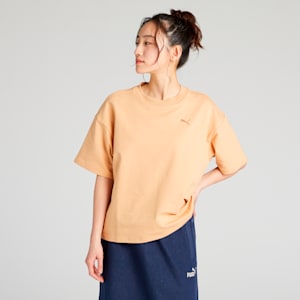 ウィメンズ ハー ベビー テリー 半袖 Tシャツ, Warm Beige, extralarge-JPN