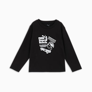 ボーイズ ミッド90S 長袖 Tシャツ 120-160cm, PUMA Black, extralarge-JPN