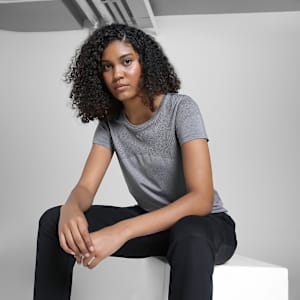 Train All Day TECH Women's Seamless Training T-shirt, Flat Dark Gray, extralarge-IND