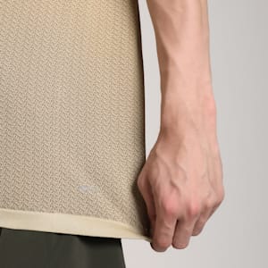 Men's M TAD TECH Seamless Training Polo, Toasted Almond, extralarge-IND