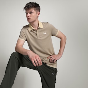 Men's M TAD TECH Seamless Training Polo, Toasted Almond, extralarge-IND