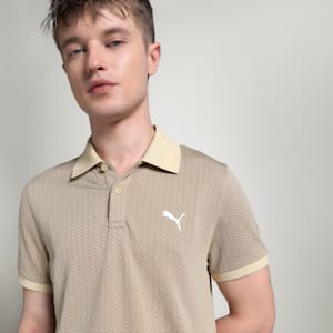 Men's M TAD TECH Seamless Training Polo, Toasted Almond, extralarge-IND