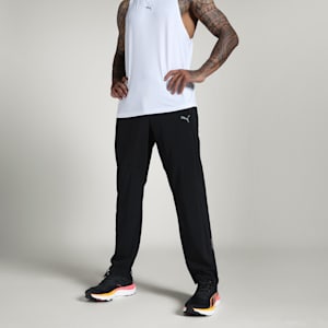 Men's M RUN Tapered Breathable Running Pants, PUMA Black, extralarge-IND