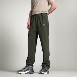 Men's M RUN Tapered Breathable Running Pants, Dark Olive, extralarge-IND