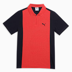 Essentials Boys' Colorblock Knitted Polo, New Navy, extralarge-IND