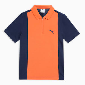 Youth Colorblock Polo, Maple Syrup, extralarge-IND