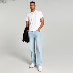 Men's Slim Fit Polo T-shirt, PUMA White, extralarge-IND
