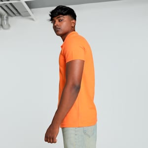 Men's Slim Fit Polo T-shirt, Rickie Orange, extralarge-IND