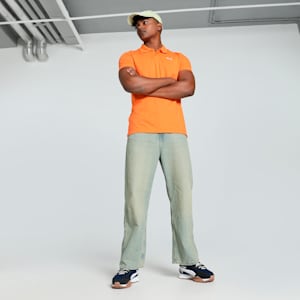 Men's Slim Fit Polo T-shirt, Rickie Orange, extralarge-IND