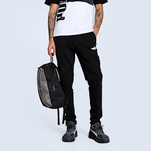 Men's Zippered Jersey Pants, PUMA Black, extralarge-IND