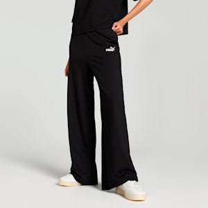Women's Knitted Flared Pants, PUMA Black, extralarge-IND