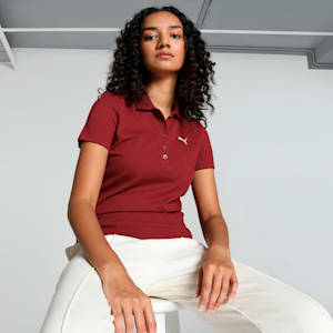 Women's Polo T-shirt, Intense Red, extralarge-IND