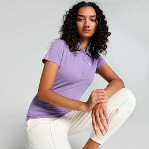 Women's Polo T-shirt, Lavender Alert, extralarge-IND