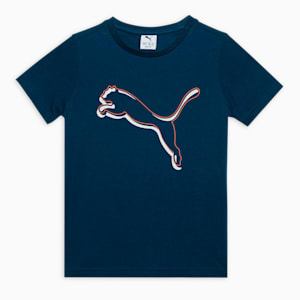 Shaded Logo Youth Tee, Sailing Blue, extralarge-IND
