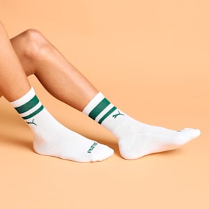 Heritage Striped Short Crew Socks Pack of 3, PUMA White, extralarge-IND