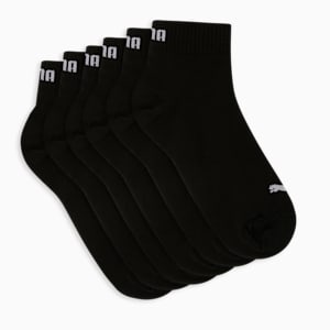 Quarter Plain Socks Pack of 6, PUMA Black, extralarge-IND