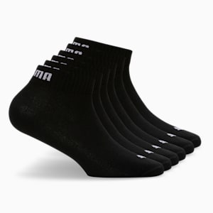 Quarter Plain Socks Pack of 6, PUMA Black, extralarge-IND