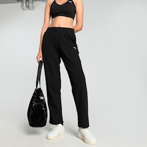 Women's Knitted Sweatpants, Puma Black-CAT, extralarge-IND