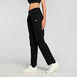 Women's Knitted Sweatpants, Puma Black-CAT, extralarge-IND