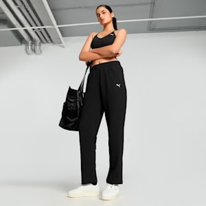 Women's Knitted Sweatpants, Puma Black-CAT, extralarge-IND