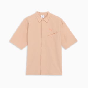 メンズ サマー ウーブン 半袖 シャツ, Light Sand, extralarge-JPN