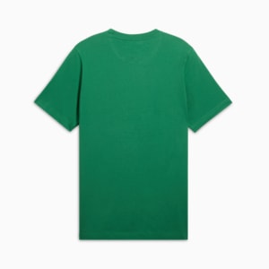 WARDROBE ESSENTIALS Suede Logo Men's Tee, Archive Green, extralarge