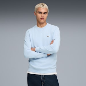 Wardrobe Essentials Suede Crew Men, Haute Tropic, extralarge