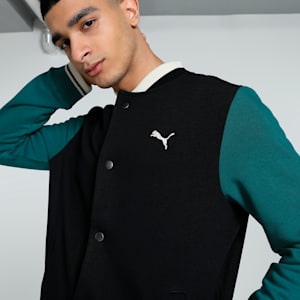 Men's Colorblock Bomber Jacket, PUMA Black, extralarge-IND
