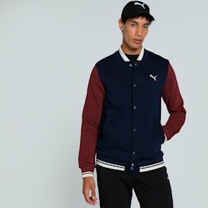 Men's Colorblock Bomber Jacket, PUMA Navy, extralarge-IND