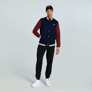 Men's Colorblock Bomber Jacket, PUMA Navy, extralarge-IND