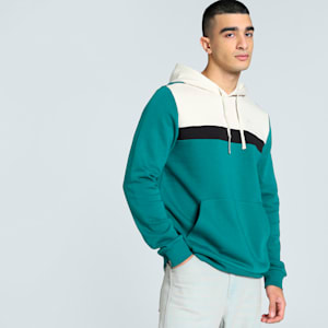 Men's Colorblock Hoodie, Cold Green, extralarge-IND