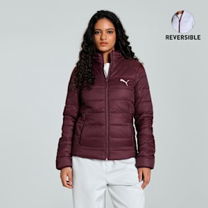 Women's Slim Fit Reversible Padded Jacket, Dark Jasper, extralarge-IND