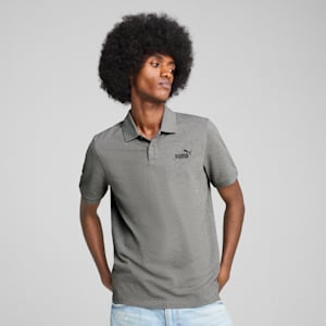 メンズ ESS NO. 1 ロゴ ピケ 半袖 ポロシャツ, Medium Gray Heather, extralarge-JPN