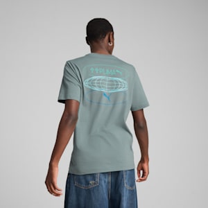 メンズ グラフィックス 3 サークル 半袖 Tシャツ, Green Moon, extralarge-JPN