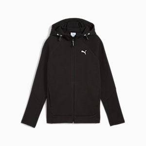 ウィメンズ エヴォストライプ フルジップ フーディDK, PUMA Black, extralarge-JPN