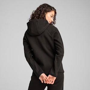 ウィメンズ エヴォストライプ フルジップ フーディDK, PUMA Black, extralarge-JPN