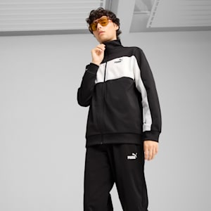 メンズ プーマ ポリ カラーブロック スーツ 上下セット, PUMA Black, extralarge-JPN
