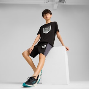 ボーイズ アクティブ スポーツ グラフィック スウェット ショーツ 120-160cm, PUMA Black, extralarge-JPN